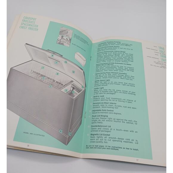 Sears Coldspot Cold Spot Freezer Owner's Guide Manual 1960s Vintage Booklet - Picture 9 of 12